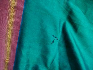 Traditional pure silk Saree with Red Border