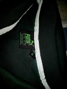 Puma Men's Green Polo T-Shirt