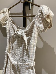 Gingham Tie-Front Romper