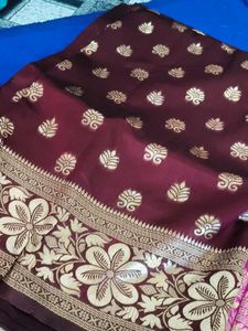 Pink Banarasi Soft Silk Saree