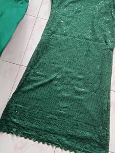 CHIKANKARI worked Kurti Set Women