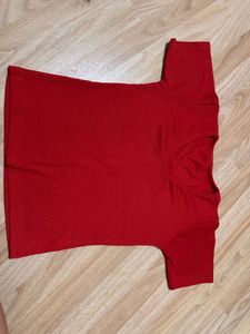 Red V-Neck T-Shirt
