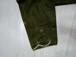 Elegant Green Silk Blouse