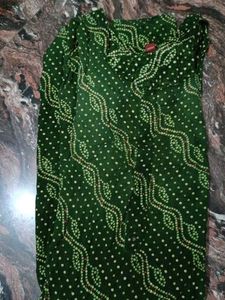 Green Bandhani Kurta