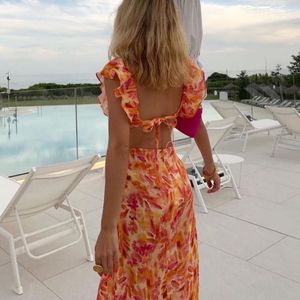Zara Limited Edition floral Cutout Maxi Dress