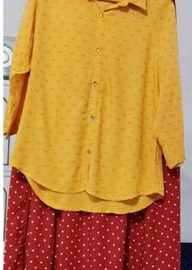 Chokhi Pure Cotton Bandhani Skirt &amp; Top Set -