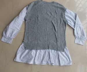K-drama inspired striped shirt style pullover
