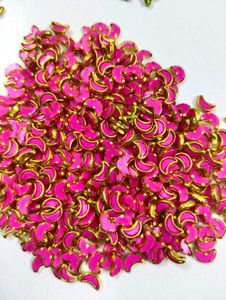 Stone metal moon,heart,circle kundan 3×100=300