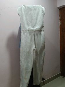 White Dotted Jumpsuit