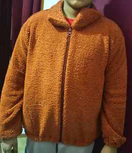 Cozy Orange Fleece Jacket