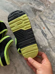New Balance Black &amp; Neon Sandals