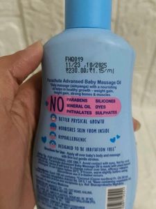 Parachute Advanced Baby Massage Oil