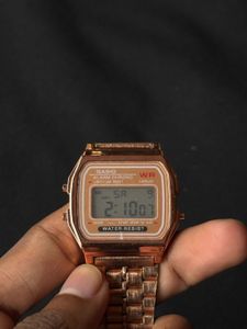 Vintage Rose Gold Digital Watch