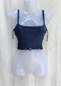 I. Sparkly Knit Crop Top