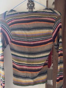 Chic Striped Knit Cardigan
