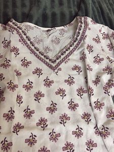 Boho Floral Print Kurta Top