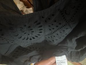 Chic Black Eyelet Crop Top