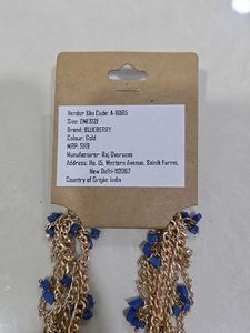 Boho Blue Beaded Toe Ring Anklet