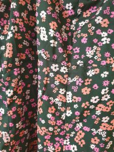 Floral Midi Dress - Puff Sleeves &amp; Tie Back