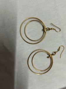 Elegant Double Hoop Dangle Earrings