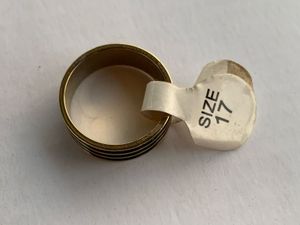 Unisex Stylish Gold &amp; Black Ring