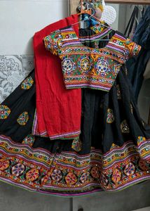 black or multi colour navratri garba lahenga choli
