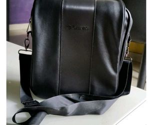 Sleek Black Leather Crossbody Bag