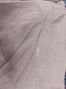 Khaki Or Light Brown Cotton Top Shirt