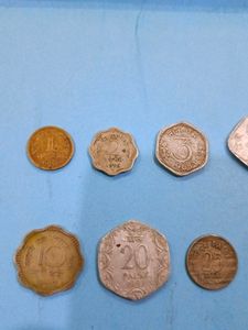 1,2,3,5,10,20,25,50 Paisa Old Coin