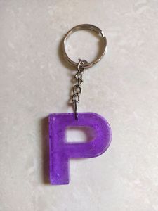 Resin Alphabet Keychain