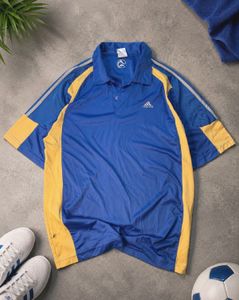 Adidas Blue & Yellow Polo Shirt