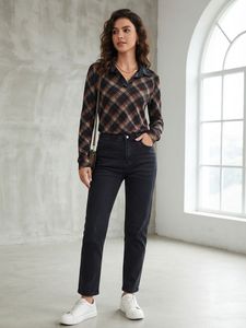 Cozy Plaid Long Sleeve Top