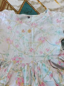 Floral Print Flared Kurti