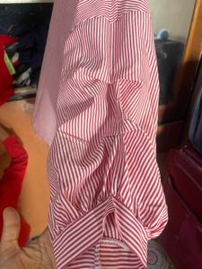 Striped Pink Boat Neck Top