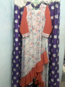 plus size Floral Ruffle Maxi Dress