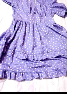 Purple Polka Dot Skater Dress