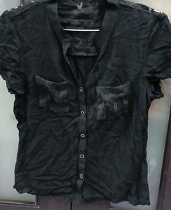 Chic Black Button-Up Shirt