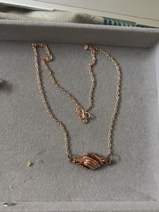Rose Gold Handshake Necklace