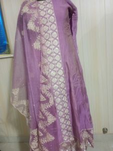 Elegant Lavender Kurta with Embellishments