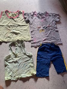 Cute Yellow &amp; Red Tank Tops (2pc)