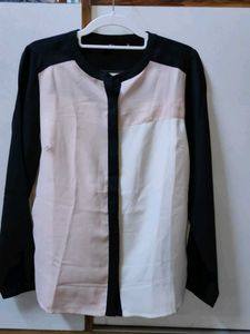 Chic Colorblock Long Sleeve Top