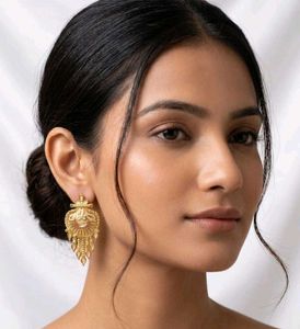 Exquisite Gold Tone Ethnic Earrings