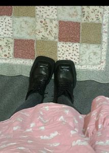 Gothic Black Chunky Sole platform shoe