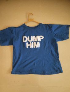 Blue 'Dump Him' Graphic T-Shirt