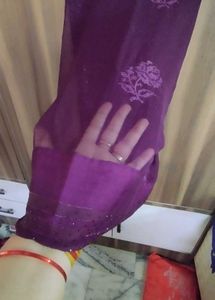 Embroidered Purple saree