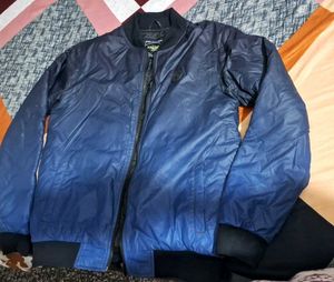 Men's Blue Ombre Bomber Jacket