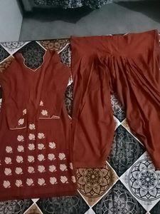 Stylish short top with semi patiala suit