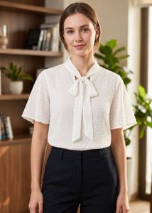 Elegant White Swiss Dot top