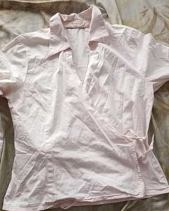 Light Pink Wrap Top