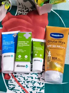 pack of 4 the Derma Co. & Vaseline Skincare Set